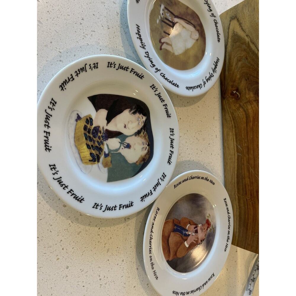 Erika Oller House Of Prill 2000 Small Dessert Plate Lot Of 3‎